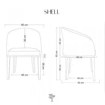 Poltrona Shell Matelasê Preta