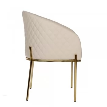 Shell base em aço - Gold - Matelassê Off White