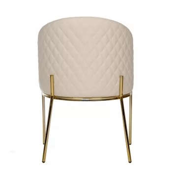 Shell base em aço - Gold - Matelassê Off White